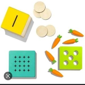 Vibrant Wooden Carrot Sorting Toy by